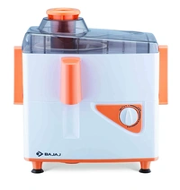 Bajaj Neo JX4 450-Watt Juicer Mixer Grinder with 2 Jars (White/Orange) - 450W, White Orange, 2 Year